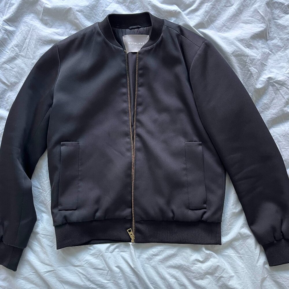 Everlane Women's Bomber, Black, XS